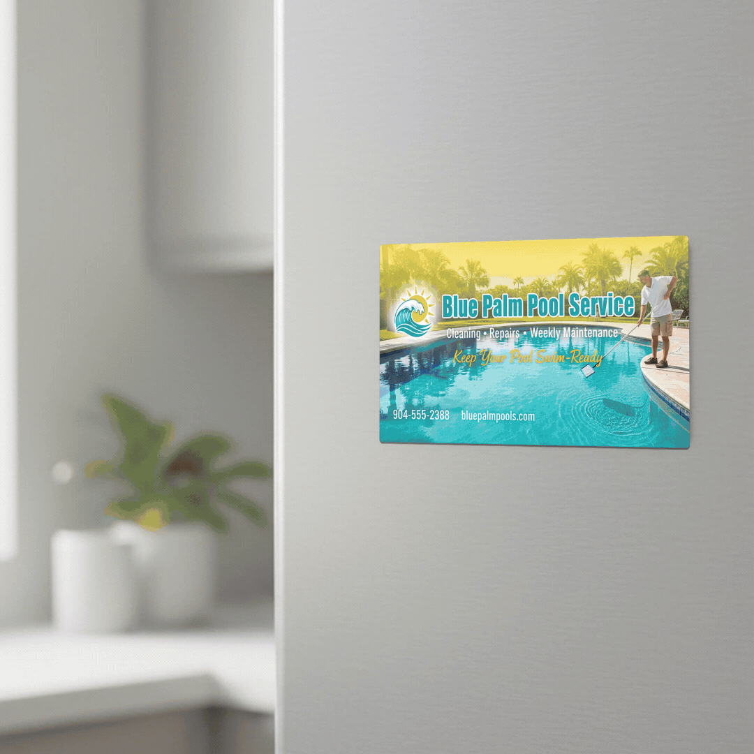 Custom business card magnet